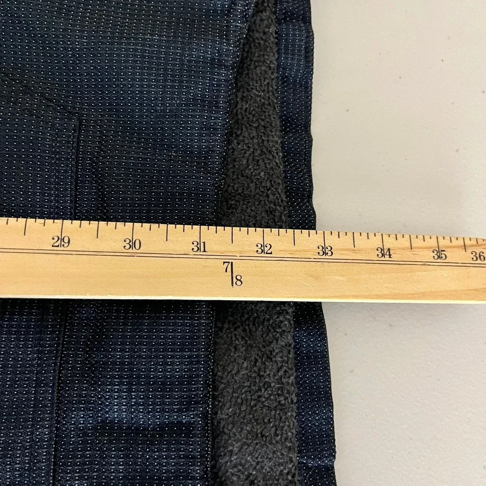 Banana Republic Mens XL Blue Textured Half Zip Anorak Fleece Lined Jacket Vtg